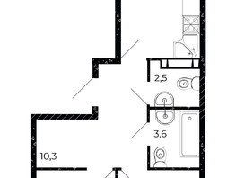 Продается 3-комнатная квартира ЖК Флора, литера 3.1, 64.3  м², 8294700 рублей