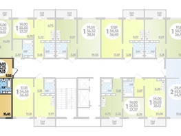 Продается 3-комнатная квартира ЖК Суворовский, литера 1, 64.13  м², 7163320 рублей