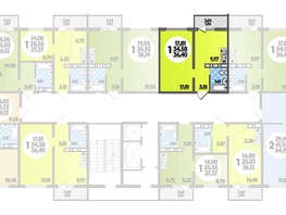 Продается 1-комнатная квартира ЖК Суворовский, литера 1, 36.4  м², 4429880 рублей