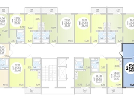 Продается 2-комнатная квартира ЖК Суворовский, литера 1, 64.95  м², 7073055 рублей