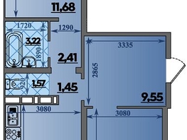 Продается 2-комнатная квартира ЖК Суворовский, литера 1, 64.95  м², 7339350 рублей