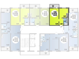 Продается 1-комнатная квартира ЖК Суворовский, литера 1, 35.32  м², 4612792 рублей