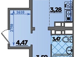 Продается 2-комнатная квартира ЖК Суворовский, литера 1, 41.75 м², 5420000 рублей