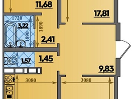 Продается 3-комнатная квартира ЖК Суворовский, литера 1, 83.04 м², 8670000 рублей