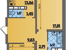 Продается 3-комнатная квартира ЖК Суворовский, литера 1, 82.58 м², 8809999 рублей