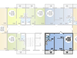 Продается 2-комнатная квартира ЖК Суворовский, литера 1, 54.97  м², 6590903 рублей