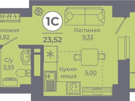 Продается Студия ЖК Сокольники, литера 6, 23.87 м², 3819200 рублей