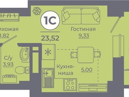 Продается Студия ЖК Сокольники, литера 6, 23.87  м², 3819200 рублей