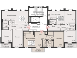 Продается 2-комнатная квартира ЖК Дом-резиденция Собрание, 66.75 м², 46725000 рублей