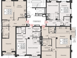 Продается 1-комнатная квартира ЖК Дом-резиденция Собрание, 48.9 м², 34230000 рублей