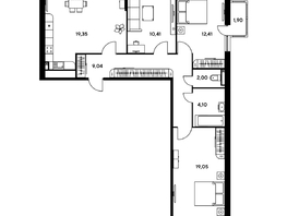 Продается 3-комнатная квартира ЖК Малина Парк, дом 2, 81.21  м², 9430000 рублей