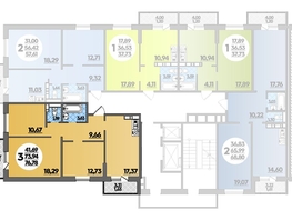 Продается 3-комнатная квартира ЖК Суворовский, литера 01, 76.78  м², 8100290 рублей