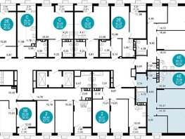 Продается 3-комнатная квартира ЖК 1799, литера 2.1, 81.37  м², 14972080 рублей