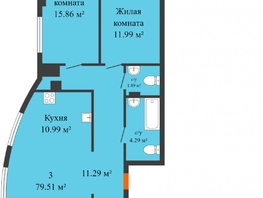 Продается 3-комнатная квартира Привокзальная пл, 81  м², 7700000 рублей