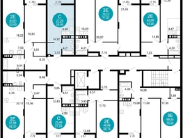 Продается 1-комнатная квартира ЖК 1799, литера 2.1, 28.95  м², 7289610 рублей