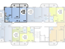 Продается 2-комнатная квартира ЖК Суворовский, литера 23, 56.76  м², 6612540 рублей