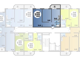 Продается 2-комнатная квартира ЖК Суворовский, литера 23, 55.53  м², 6469245 рублей