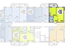 Продается 1-комнатная квартира ЖК Суворовский, литера 23, 37.39  м², 4254982 рублей