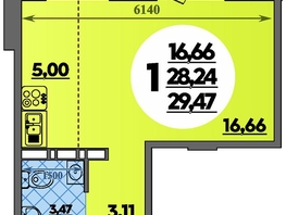 Продается Студия ЖК Суворовский, литера 23, 29.47  м&sup2;, 3937820 рублей