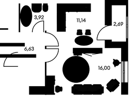 Продается 1-комнатная квартира ЖК Культура, дом 1, 40.59  м², 7620000 рублей