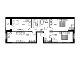 Продается 3-комнатная квартира ЖК Культура, дом 1, 85.08  м², 13210000 рублей