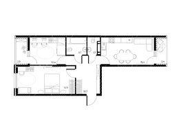 Продается 3-комнатная квартира ЖК Панорама на Театральном, литера 1, 61.7 м², 8884800 рублей
