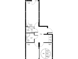 Продается 3-комнатная квартира ЖК Панорама на Театральном, литера 1, 60.6 м², 9271800 рублей