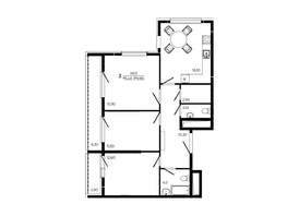 Продается 3-комнатная квартира ЖК ПРИТЯЖЕНИЕ, литер 3, 79.95 м², 12712050 рублей