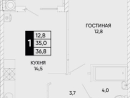 Продается 1-комнатная квартира Левобережная ул, 37 м², 5800000 рублей