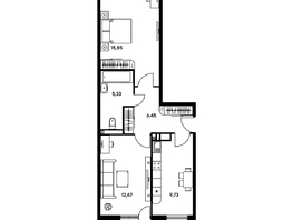 Продается 2-комнатная квартира ЖК Гринсайд, 5.1-5.5, 53.6 м², 7620000 рублей
