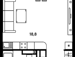 Продается Студия ЖК Гринсайд, 5.1-5.5, 30.42 м², 4220000 рублей