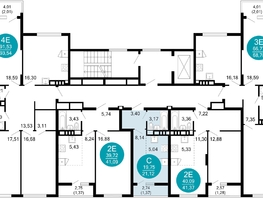 Продается 1-комнатная квартира ЖК 1799, литера 2.2, 21.12 м², 5841792 рублей