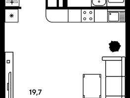 Продается Студия ЖК Гринсайд, 5.1-5.5, 30.56 м², 4280000 рублей