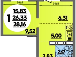 Продается Студия ЖК Суворовский, литера 6, 28.16  м², 4190208 рублей