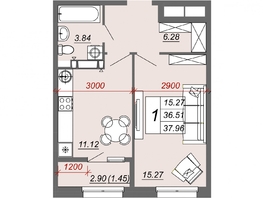 Продается 1-комнатная квартира ЖК Frame (Фрейм), 11В, 39 м², 5000000 рублей