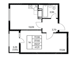 Продается 1-комнатная квартира ЖК Звезда Столицы 2, 41.21 м², 7046910 рублей