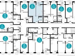 Продается 1-комнатная квартира ЖК 1799, литера 2.1, 41.21 м², 8646881 рублей