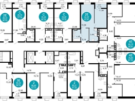 Продается 2-комнатная квартира ЖК 1799, литера 2.1, 43.47 м², 9447386 рублей