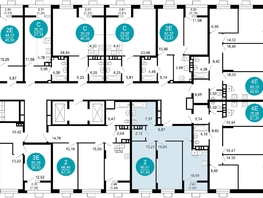 Продается 2-комнатная квартира ЖК 1799, литера 2.1, 61.82  м², 10829814 рублей