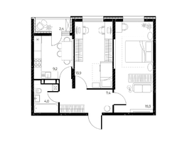 Продается 2-комнатная квартира ЖК Панорама на Театральном, литера 1, 55  м², 7546000 рублей