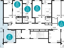 Продается 2-комнатная квартира ЖК 1799, литера 1.1, 65.12  м², 13014700 рублей