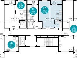 Продается 2-комнатная квартира ЖК 1799, литера 1.1, 41.2  м&sup2;, 9220230 рублей