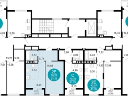 Продается 2-комнатная квартира ЖК 1799, литера 2.2, 41.09  м², 9645290 рублей