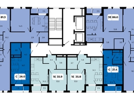 Продается 3-комнатная квартира ЖК Норд-Премьер, корпус 17, 81.3  м&sup2;, 10081200 рублей