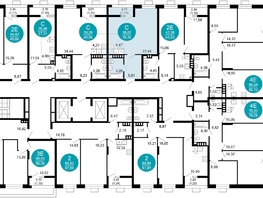 Продается 1-комнатная квартира ЖК 1799, литера 2.1, 39.32  м², 8820352 рублей