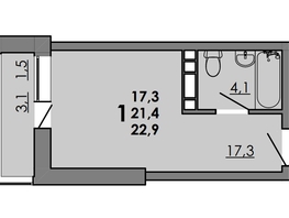Продается Студия ЖК Gray (Грэй), кв-л 11-3, 22.9  м², 3549500 рублей