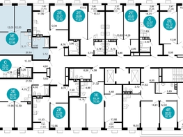 Продается 3-комнатная квартира ЖК 1799, литера 2.1, 62.66  м², 11077712 рублей
