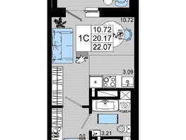 Продается Студия ЖК Октябрь Парк, 2.2, 22.07  м², 2670470 рублей