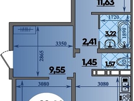 Продается 2-комнатная квартира ЖК Платовский, литер 14, 64.9  м&sup2;, 7762040 рублей