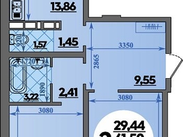 Продается 2-комнатная квартира ЖК Платовский, литер 14, 64.29  м&sup2;, 7579791 рублей